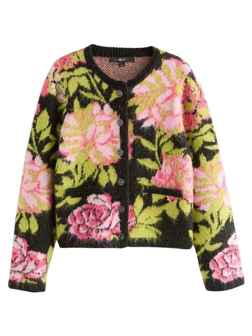Next Cardigan  oliven / lyserød / lys pink / sort