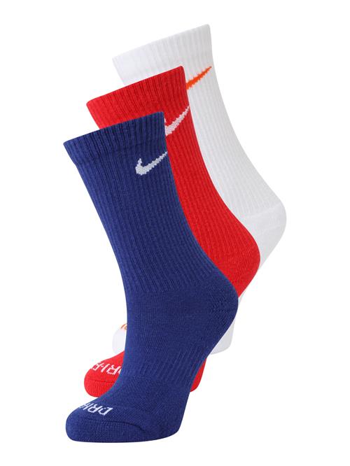 NIKE Sportssokker 'Everyday Plus'  mørkeblå / neonorange / rød / hvid
