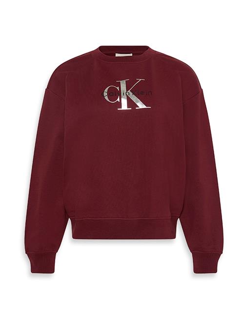 Calvin Klein Jeans Sweatshirt  kirsebærsrød / sølv / hvid