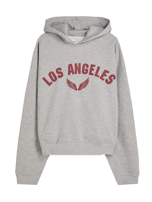 Bershka Sweatshirt  grå / rød