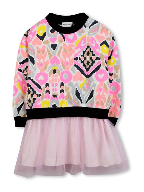 Billieblush Kjole  mørkebeige / gul / lyserød / sort