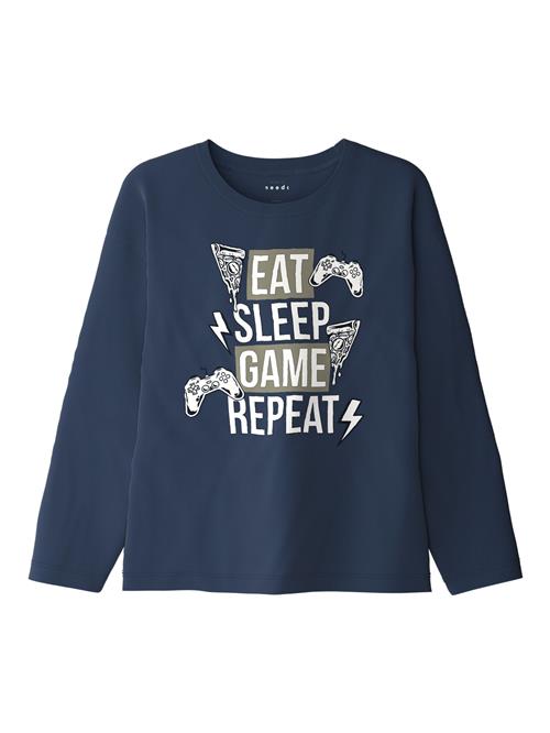 Se NAME IT Bluse Victor Insignia Blue Eat Game hos SmartKidz