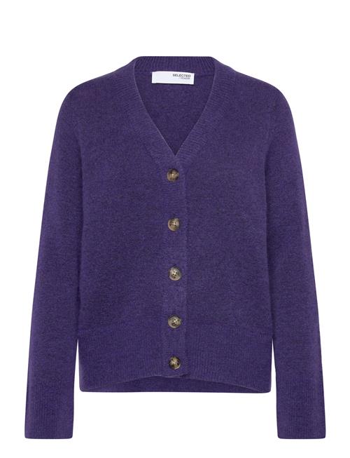 Se Slfmaline New Ls Knit Short Cardi Noos Selected Purple ved Booztlet