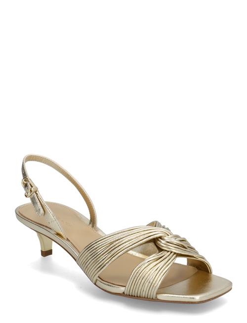 Se Alessia Kitten Sandal Michael Kors Gold ved Booztlet