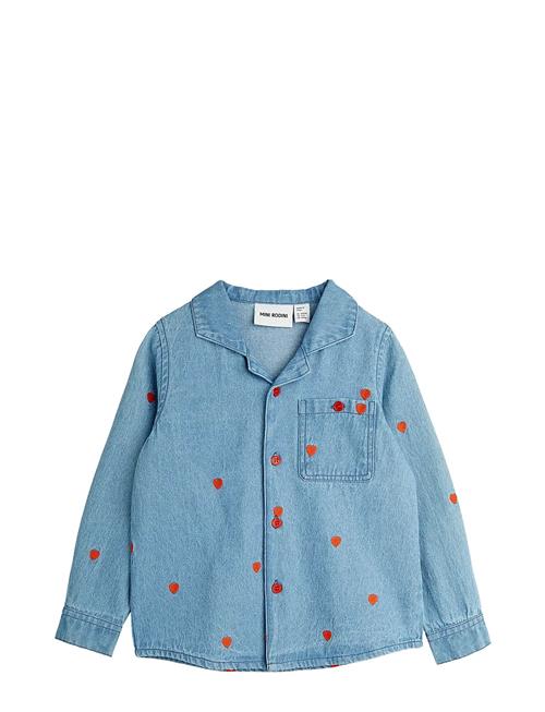 Mini Hearts Aoe Woven Ls Shirt Mini Rodini Blue