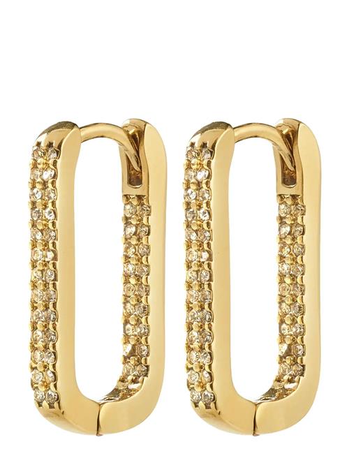 Phase Oval Hoops Gold-Plated Pilgrim Gold