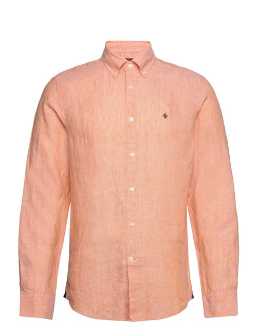 Douglas Bd Linen Shirt Ls Morris Orange