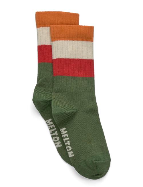 Wide Stripes Socks Melton Green