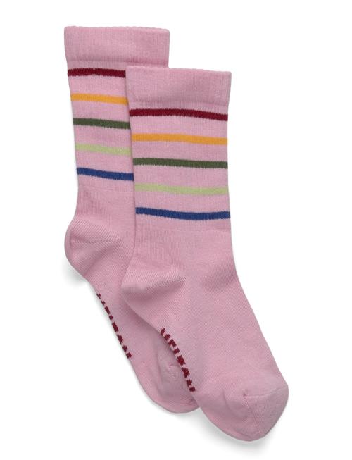 Slim Stripes Socks Melton Pink