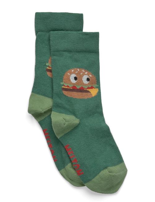 Burger Socks Melton Green