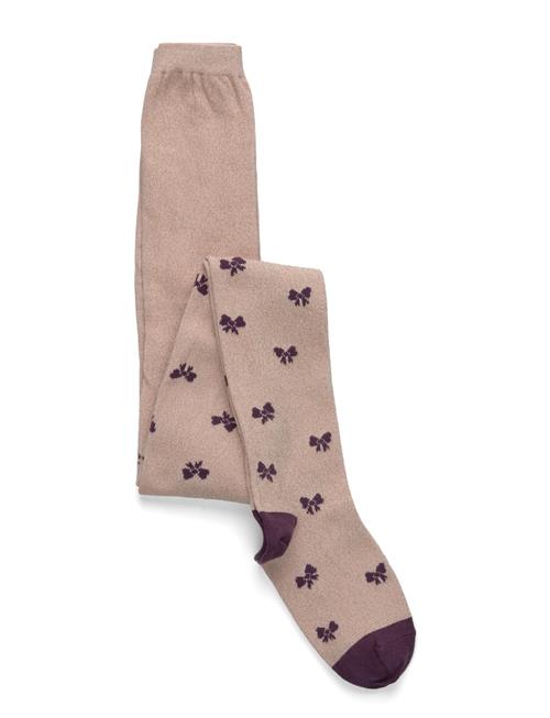 Bows Glitter Tights Melton Beige
