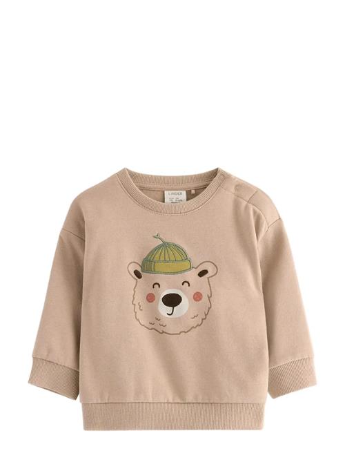 Sweatshirt Applique Lindex Beige