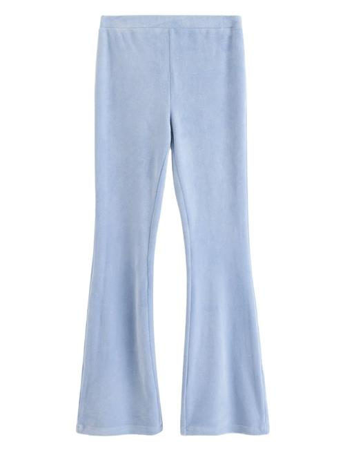Trousers Flare Velour Lindex Blue