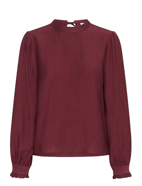 Karea Solid Blouse Kaffe Burgundy