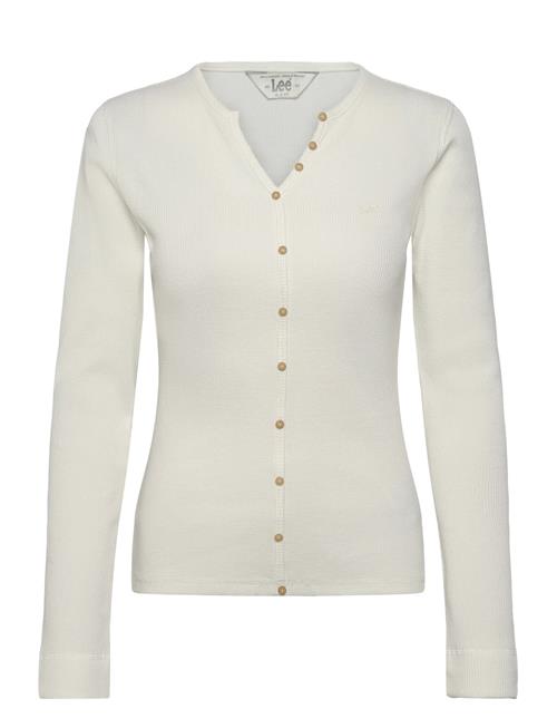 Washed Waffle Henley Lee Jeans White