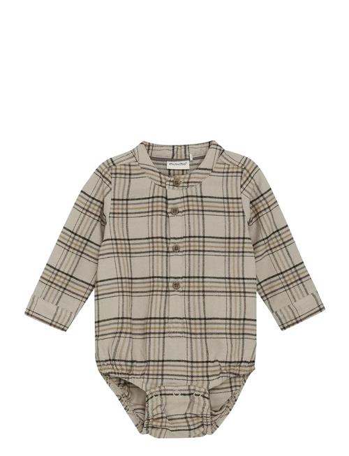 Body Ls Check Minymo Beige