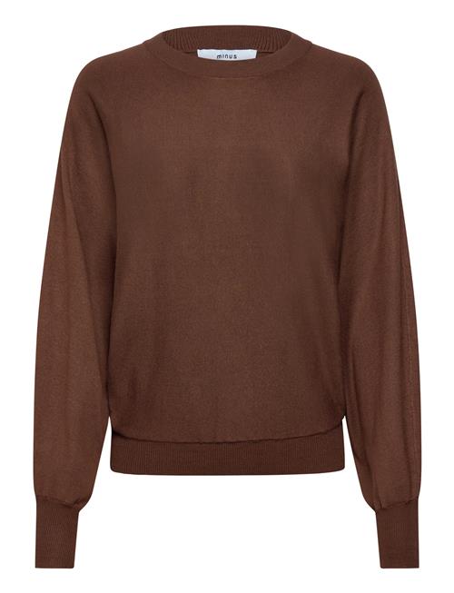 Msdana Bat Sleeve Knit Pullover Minus Brown