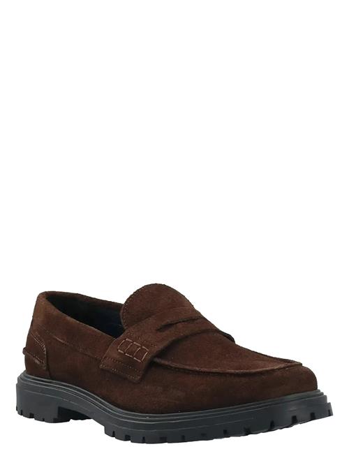 Bialoui Penny Loafer Oily Suede Bianco Brown