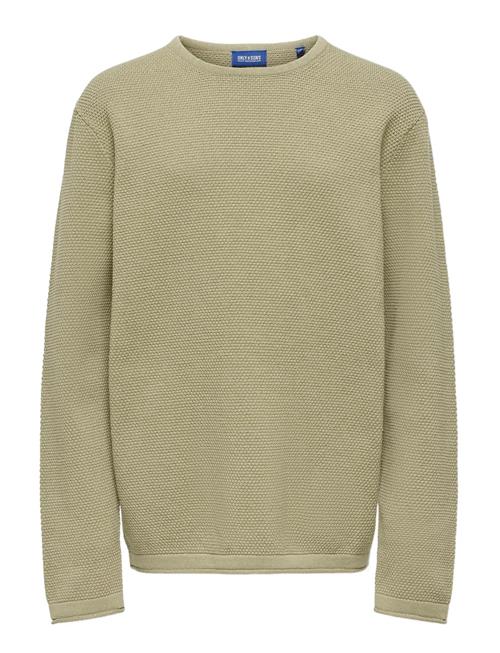 Osjpanter Reg Crew Knit Noos ONLY & SONS Beige