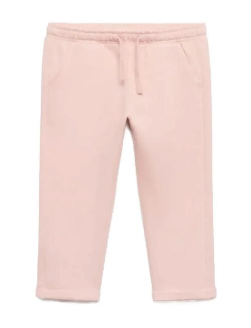 Cotton Drawstring Joggers Mango Pink