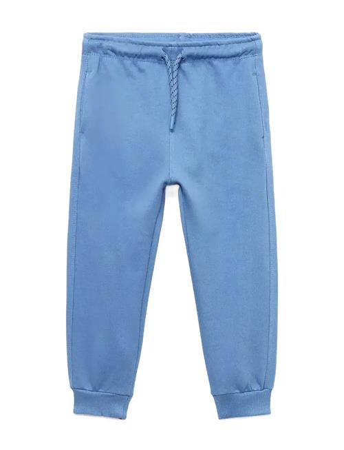 Cotton Jogger-Style Trousers Mango Blue