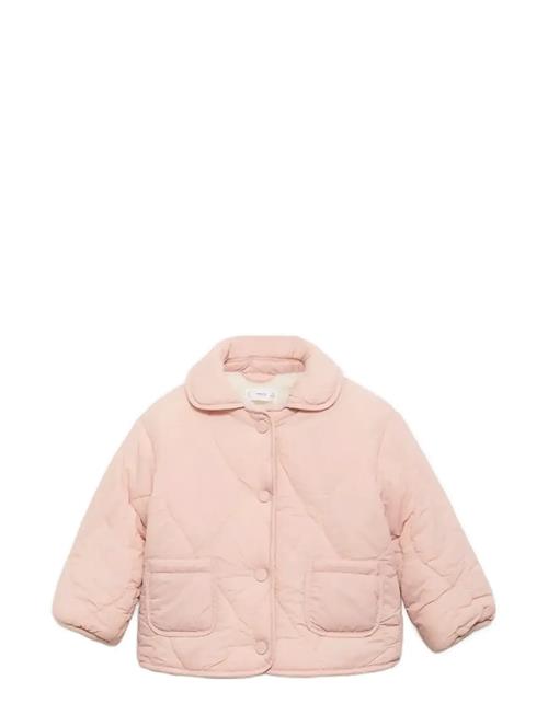 Padded Anorak With Shearling Lining Mango Pink