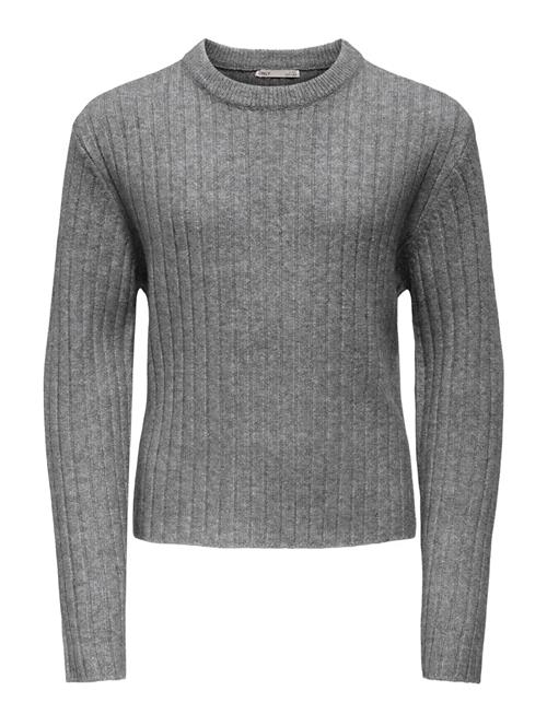 Kogjeanett Life Ls Rib O-Neck Cp Knt Kids Only Grey