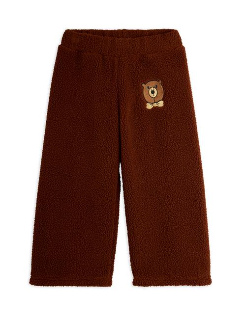 Mini Rodini Bear Pile-bukser Brown  Brown 104/110 cm  Brun  104/110 cm  Unisex