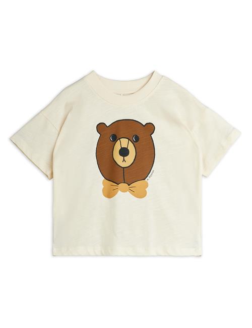 Mini Rodini GOTS Bear T-shirt Med Korte Ærmer Offwhite  Offwhite 92/98 cm  Hvid  92/98 cm  mand
