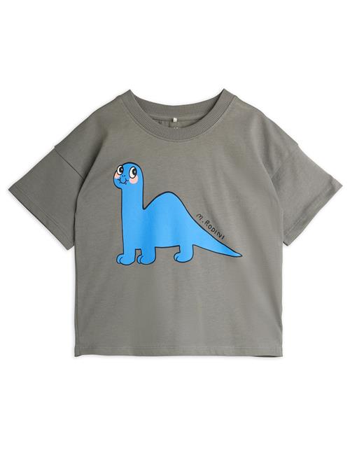 Mini Rodini GOTS Dino T-shirt Med Korte Ærmer Grey  Grey 140/146 cm  Grå  140/146 cm  mand