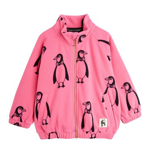 Mini Rodini Penguin Fleecejakke Lyserød 104/110 cm  Lyserød  104/110 cm  kvinde