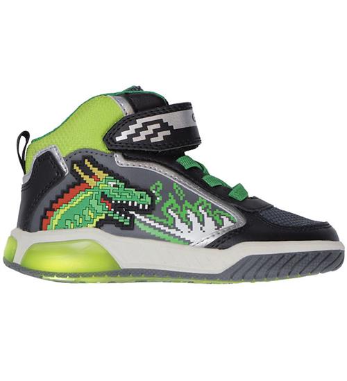 Geox Støvler m. Lys - Inex - Black/Lime