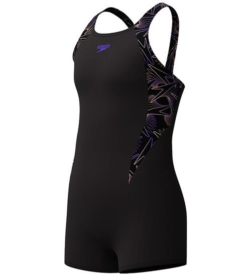 Speedo Badedragt - HyperBoom Splice Legsuit - Sort/Fersken