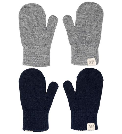 MP Luffer - Comfy - Uld - 2-pak - Mix Lysegråmeleret/Peacoat Blu