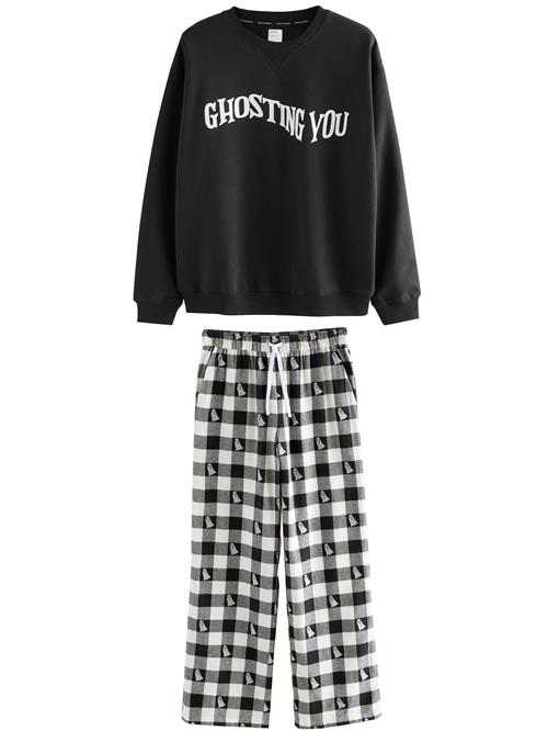 Next Pyjamas  sort / hvid