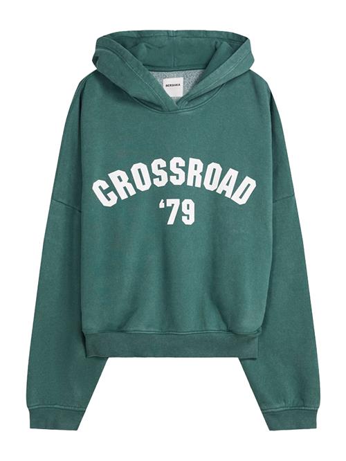 Bershka Sweatshirt  jade / hvid