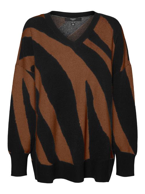 Vero Moda Curve Pullover 'VMCNANCY'  brun / sort