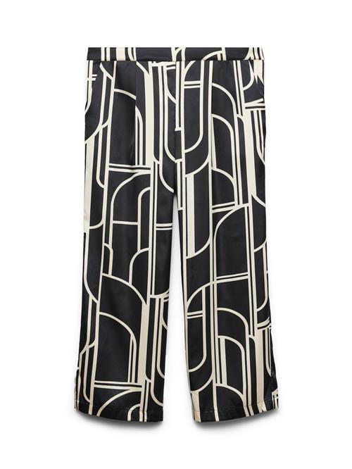 Vero Moda Curve Bukser med lægfolder 'VMChadley'  lysebeige / sort