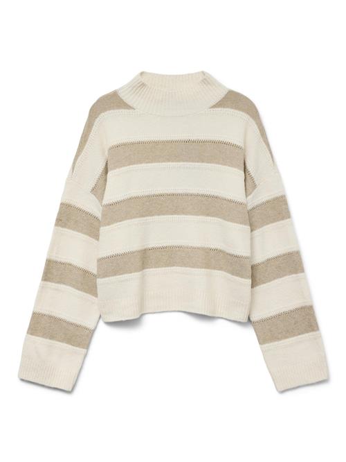 VERO MODA Pullover 'VMInez'  camel / hvid