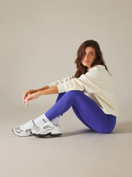 Björn Borg Studio Seamless Ribbed Tights Blå, M