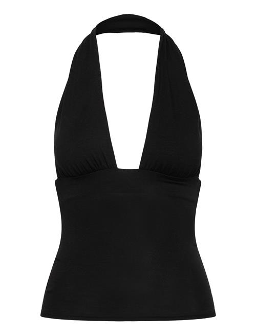 Aline Deep Halter Top Weekday Black