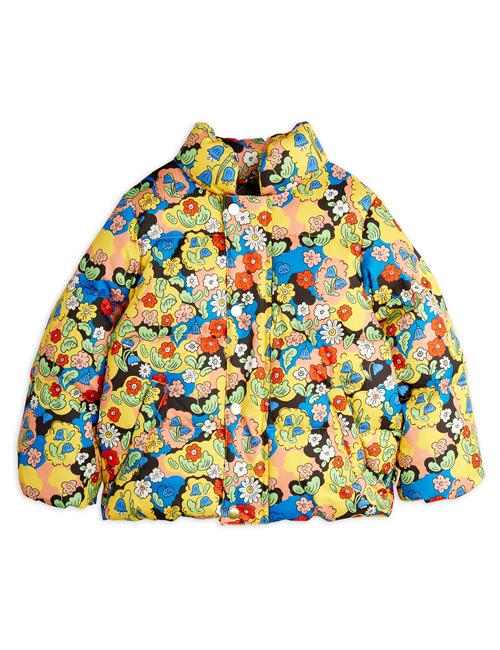 Mini Rodini Flowers Citypuffer-jakke Multi  Multi 128/134 cm  Gul  128/134 cm  kvinde
