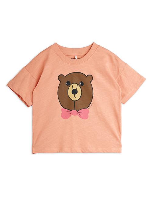 Mini Rodini GOTS Bear T-shirt Med Korte Ærmer Pink  Pink 92/98 cm  Lyserød  92/98 cm  kvinde