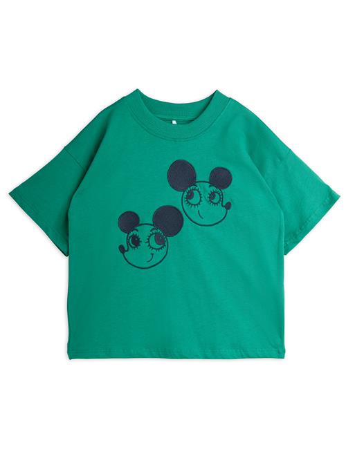 Mini Rodini GOTS Ritzratz T-shirt Med Korte Ærmer Green  Green 80/86 cm  Grøn  80/86 cm  kvinde