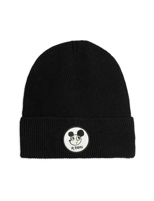 Mini Rodini GOTS Ritzratz Patch Hue I Uldblanding Black  Black 56/58 cm  Sort  56/58 cm  unisex