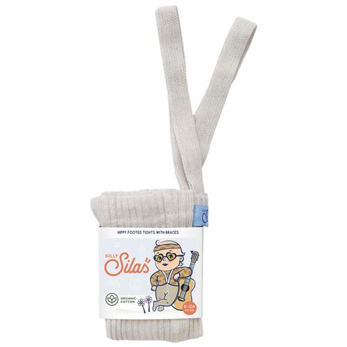 Silly Silas GOTS Hippy Fodformede Strømpebukser Cream Blend  3-6 months  Creme  3-6 måneder  unisex