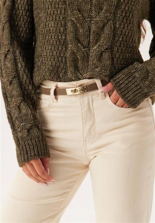 Latalia Leather Belt With Turn Lock