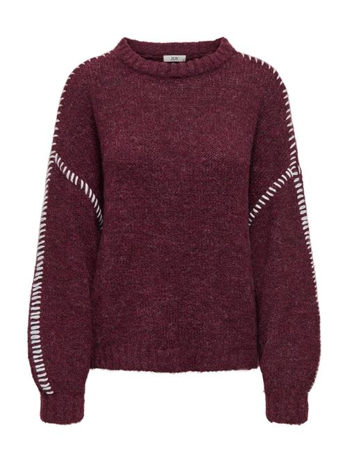 JDY Pullover 'JDYZOEY'  kastaniebrun / hvid