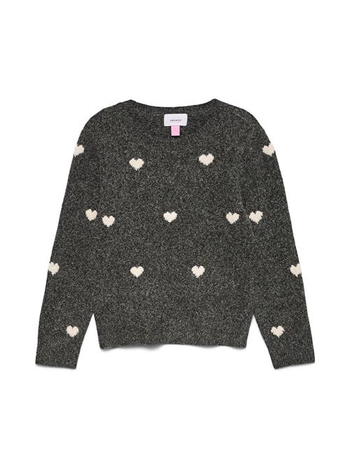 Vero Moda Girl Pullover 'VMDOFFY'  grå / hvid