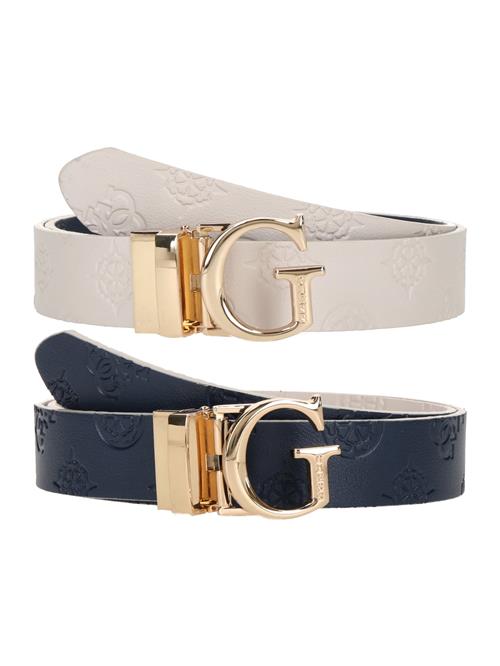 GUESS Bælte 'TISHA ADJ&REV PANT BELT'  ecru / mørkeblå
